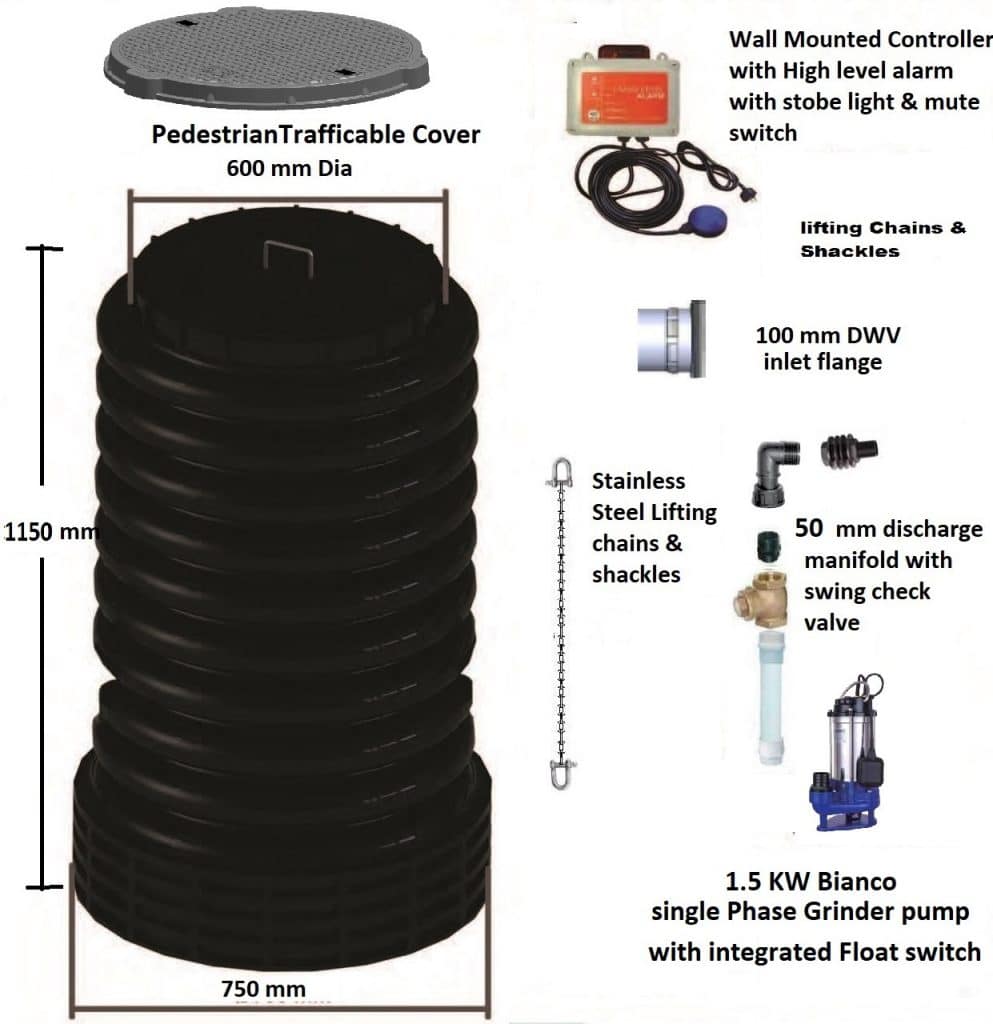 320L Pump Pit Package Greywater/blackwater/sewage » Commercial